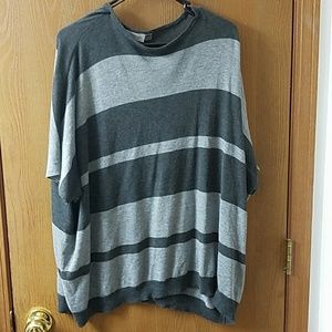 Sm Oversized RdStyle Grey Striped Sweater